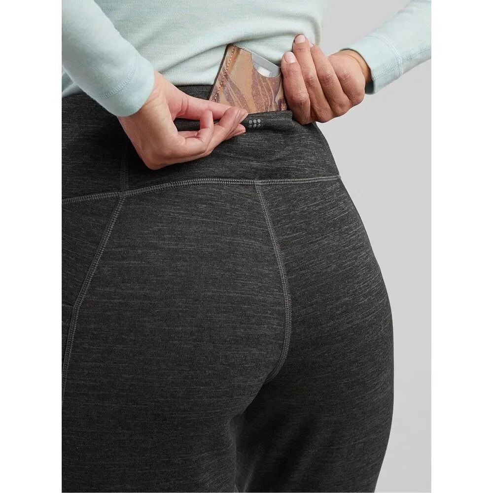 Title Nine Crash Polartec® Fleece Lined Flare Sz Medium Pants - Heathered Petite - Picture 7 of 13